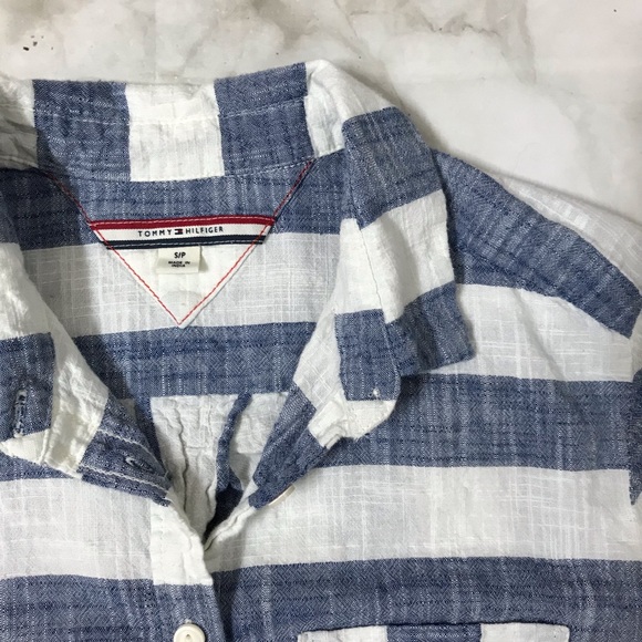Tommy Hilfiger Cotton Button Down Striped Shirt - Picture 2 of 5
